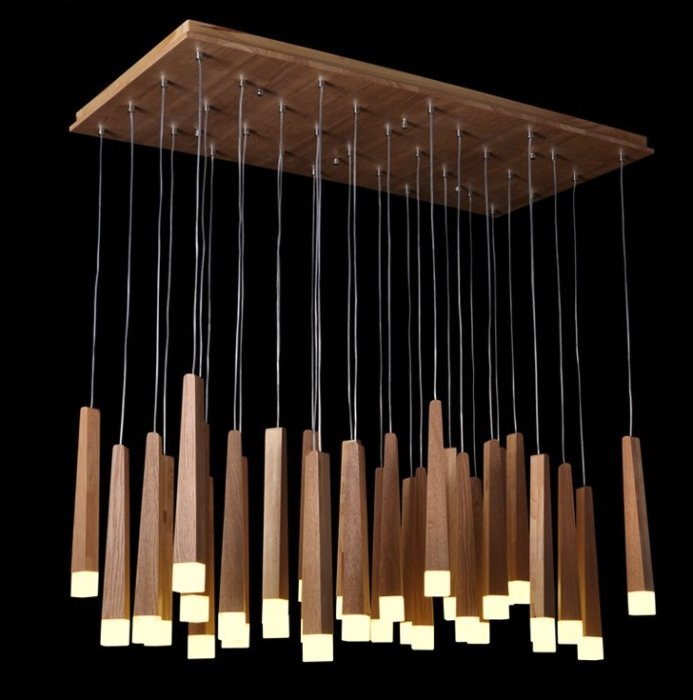 Люстра Wooden Glowworm Square Люстра Wooden Glowworm Square во Владивостоке | Loft Concept