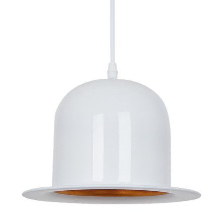 Подвесной светильник Pendant Lamp Banker Bowler Hat White II Белый Подвесной светильник Pendant Lamp Banker Bowler Hat White II Белый во Владивостоке | Loft Concept