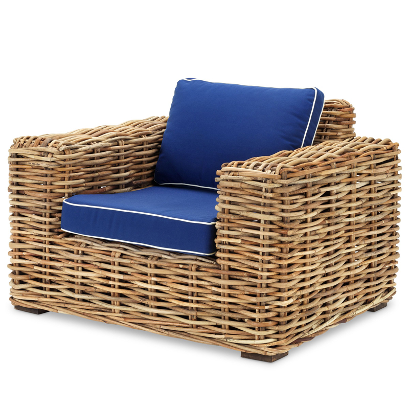Кресло Eichholtz Chair Foster Древесина Синий Кресло Eichholtz Chair Foster Древесина Синий во Владивостоке | Loft Concept