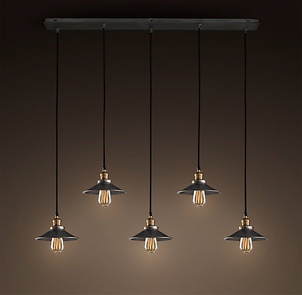 Люстра Loft Cone Pendant Line 5 Черный Люстра Loft Cone Pendant Line 5 Черный во Владивостоке | Loft Concept