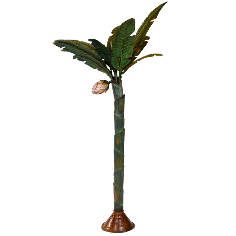 Торшер Дизайнерский Зеленый Банан Painted Metal Sculpture of Palm or Banana Tree and Flower Искусственная бурая ржавчина Зеленый Торшер Дизайнерский Зеленый Банан Painted Metal Sculpture of Palm or Banana Tree and Flower Искусственная бурая ржавчина Зеленый во Владивостоке | Loft Concept