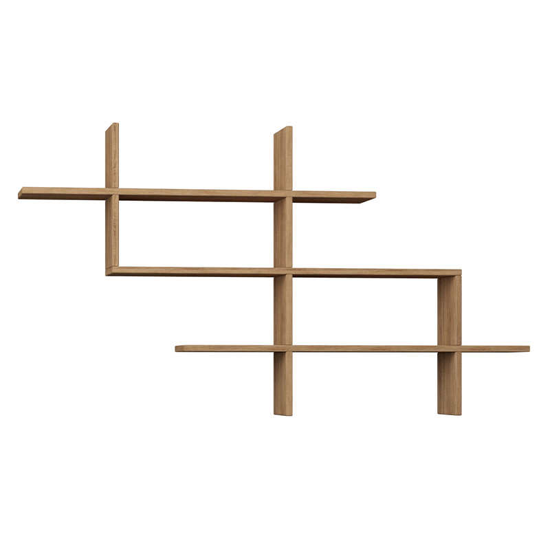 Полка фигурная подвесная цвета древесины HALIC BOOKCASE OAK Древесина Полка фигурная подвесная цвета древесины HALIC BOOKCASE OAK Древесина во Владивостоке | Loft Concept