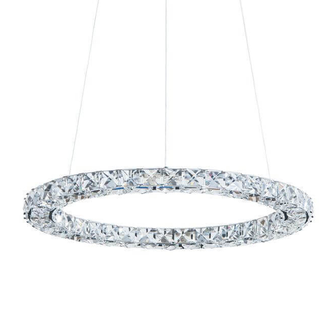Люстра Crystal Ring Хром Прозрачный Люстра Crystal Ring Хром Прозрачный во Владивостоке | Loft Concept