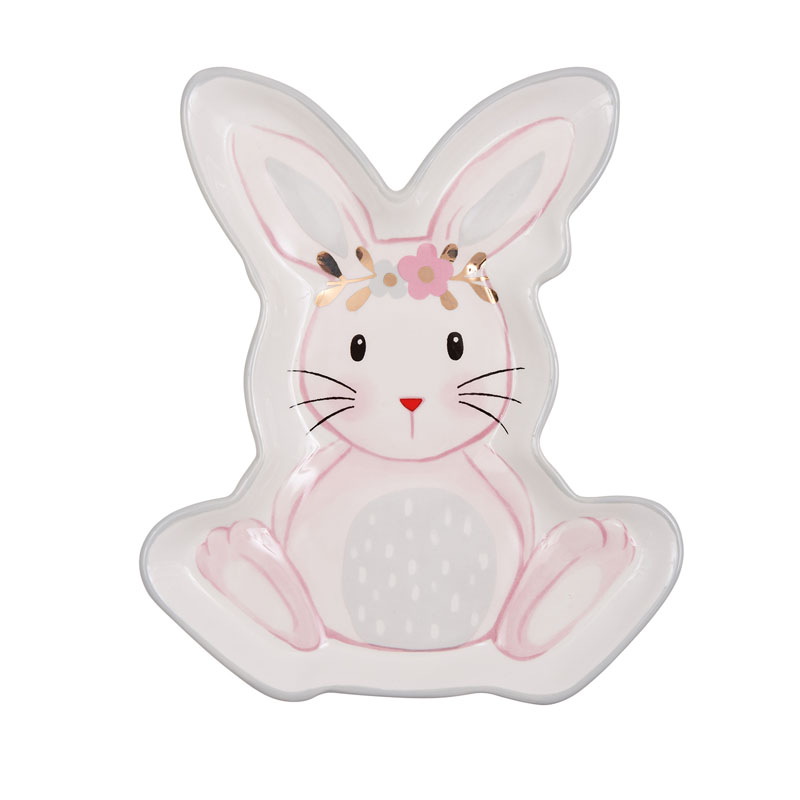 Тарелка детская Pink Bunny Белый Розовый пастельный Тарелка детская Pink Bunny Белый Розовый пастельный во Владивостоке | Loft Concept
