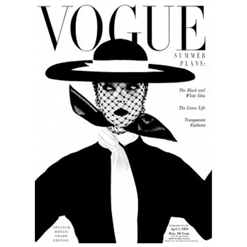 Постер Vogue Cover 1950 April Черный Белый Постер Vogue Cover 1950 April Черный Белый во Владивостоке | Loft Concept