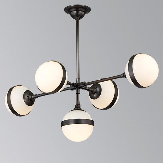 Люстра Peggy Futura lamp V Hangar Design Черный Молочный Люстра Peggy Futura lamp V Hangar Design Черный Молочный во Владивостоке | Loft Concept