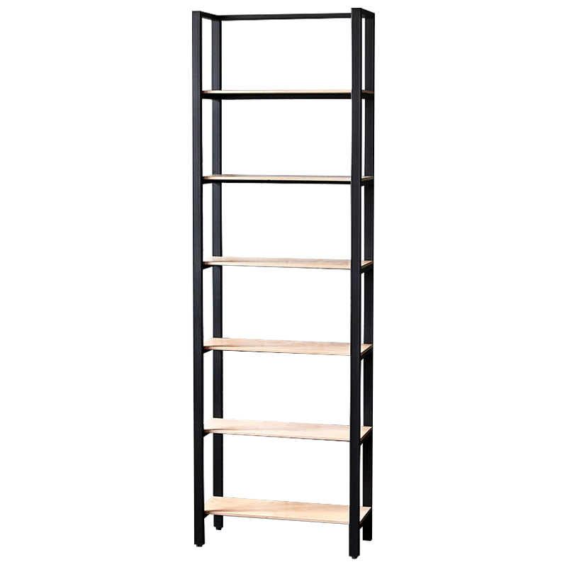 Стеллаж Webster Industrial Metal Rust Rack Черный Древесина во Владивостоке | Loft Concept 