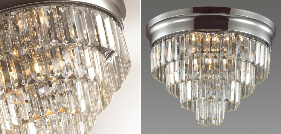 Хрустальная потолочная люстра Crystal Fountain Maxi Хром Хрустальная потолочная люстра Crystal Fountain Maxi Хром - Loft-Concept во Владивостоке