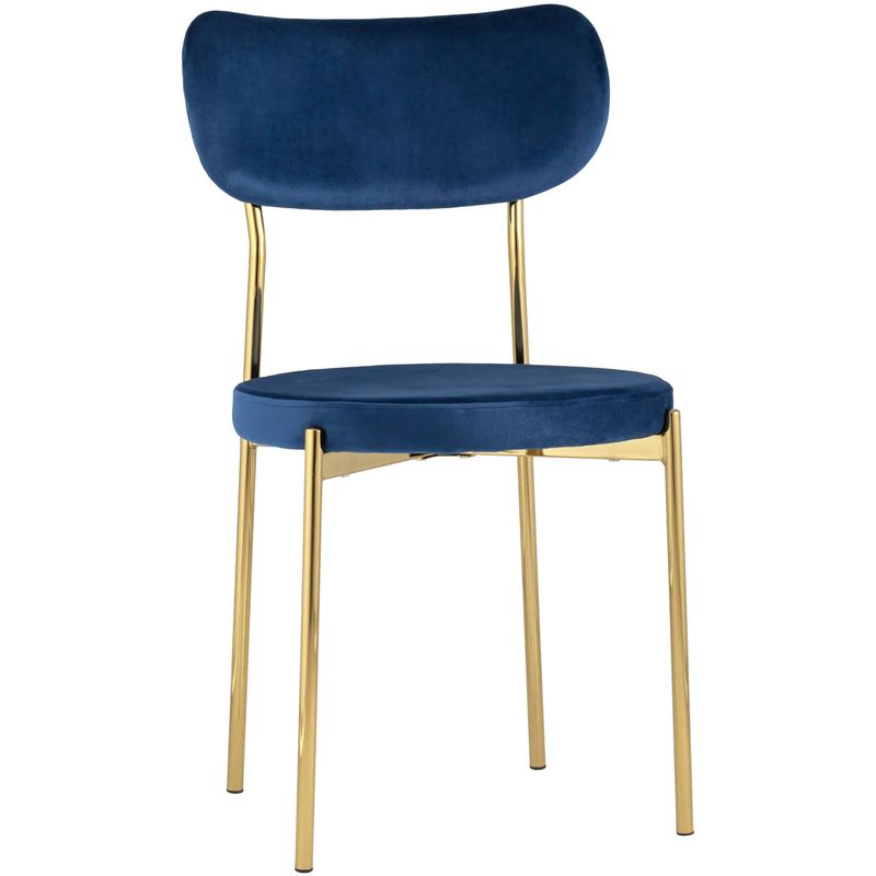 Стул Alfie Chair Золотые ножки Синий Велюр Синий Золотой Стул Alfie Chair Золотые ножки Синий Велюр Синий Золотой во Владивостоке | Loft Concept
