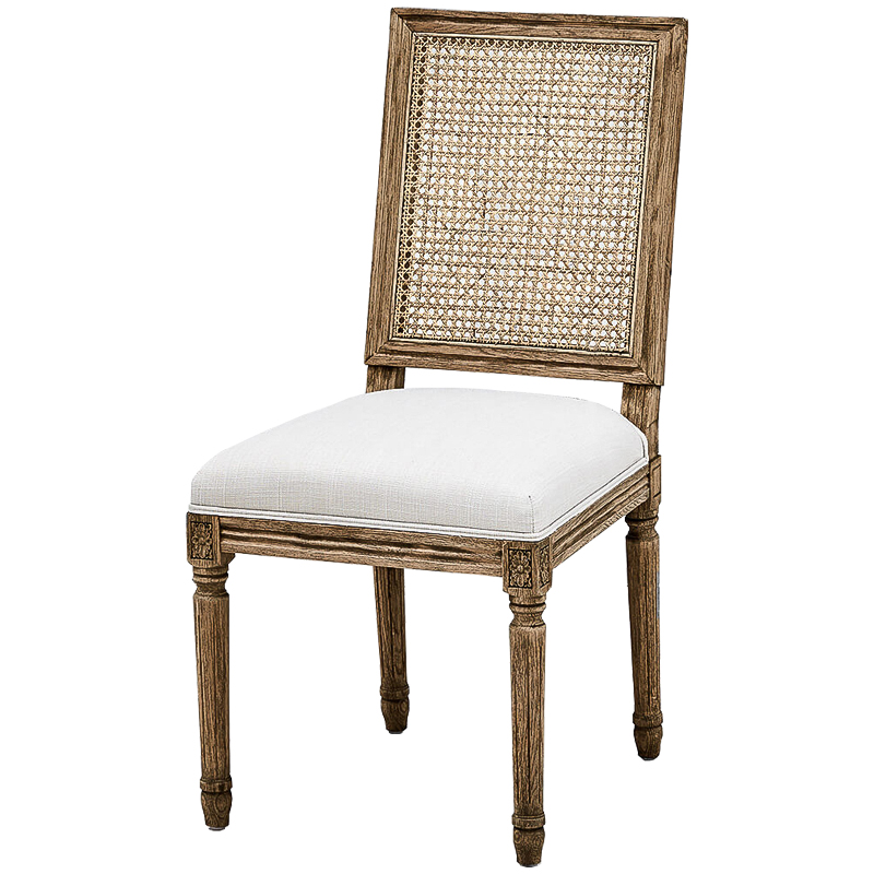 Стул French Provence Rattan Beige Stool Коричневый Бежевый Стул French Provence Rattan Beige Stool Коричневый Бежевый во Владивостоке | Loft Concept