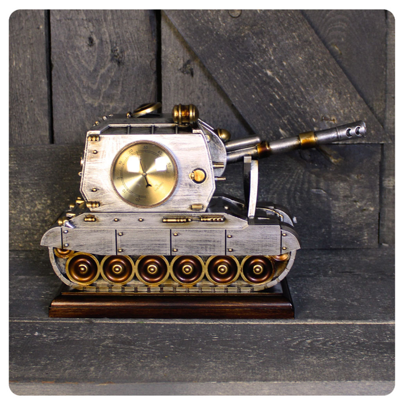 Часы Tank Clock Золотой Серебряный Часы Tank Clock Золотой Серебряный во Владивостоке | Loft Concept