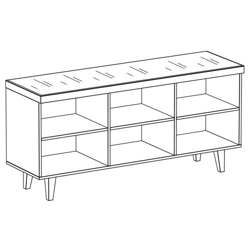 Длинная тумба с зеркальным декором Arden Cabinet Длинная тумба с зеркальным декором Arden Cabinet во Владивостоке