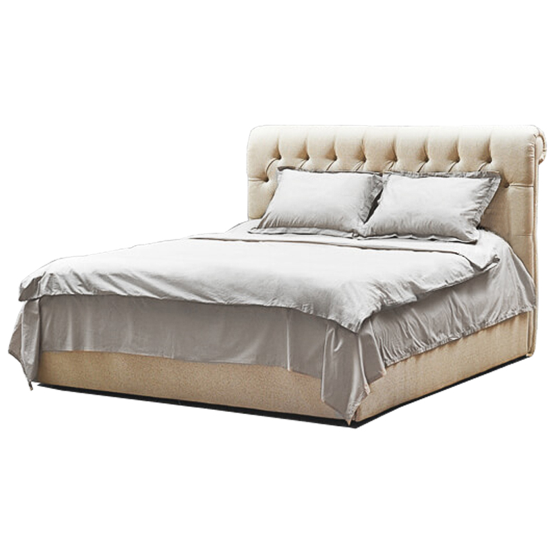 Кровать Beige Capitone Bed Бежевый Кровать Beige Capitone Bed Бежевый во Владивостоке | Loft Concept