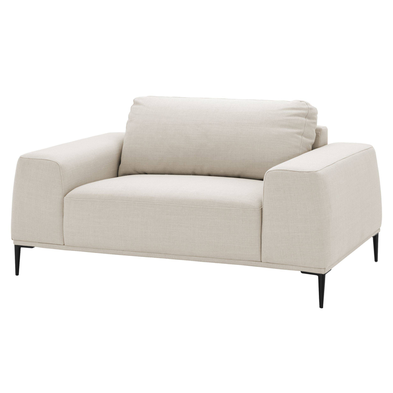 Кресло Eichholtz Loveseat Montado natural Молочный Черный Кресло Eichholtz Loveseat Montado natural Молочный Черный во Владивостоке | Loft Concept