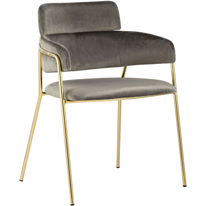 Polina chair Коричневый велюр Коричневый Золотой Polina chair Коричневый велюр Коричневый Золотой во Владивостоке | Loft Concept
