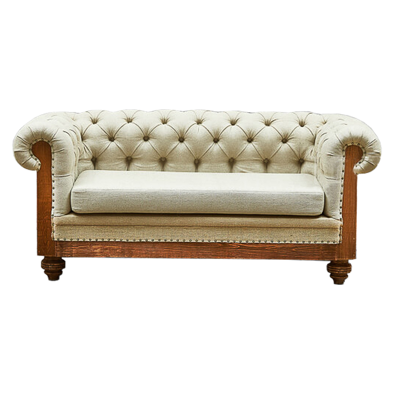 Диван Deconstructed Chesterfield Sofa double Ivory Linen ivory ( слоновая кость ) Коричневый Диван Deconstructed Chesterfield Sofa double Ivory Linen ivory ( слоновая кость ) Коричневый во Владивостоке | Loft Concept