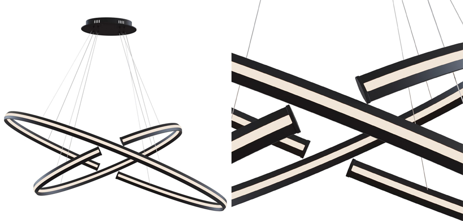Люстра Half Ring Black & White Pendant M Люстра Half Ring Black & White Pendant M - Loft-Concept во Владивостоке