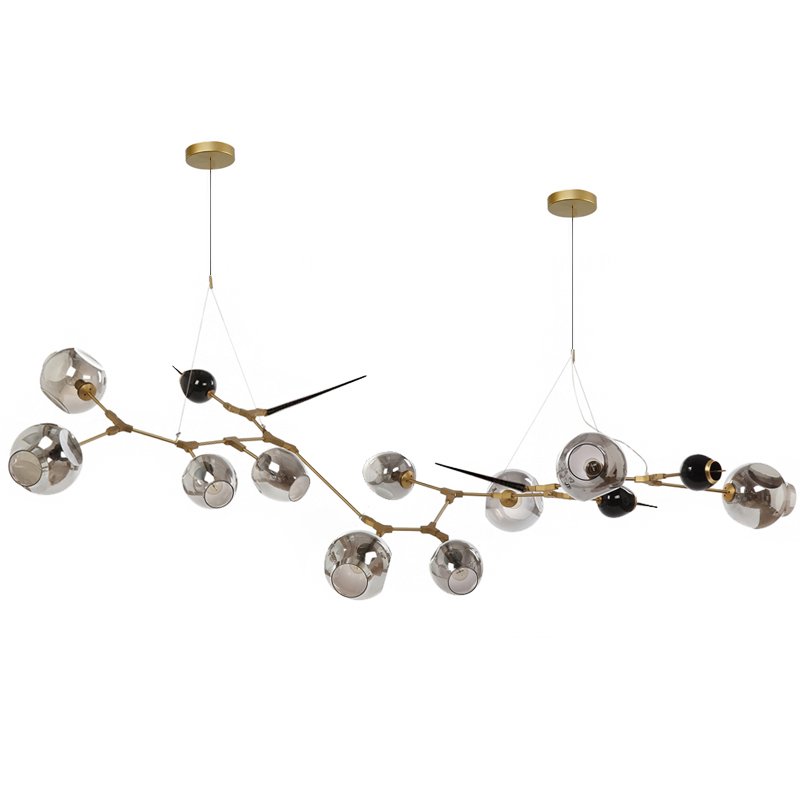 Люстра Chandelier bubbles and thorns Золотой Прозрачное Стекло Прозрачный черный Люстра Chandelier bubbles and thorns Золотой Прозрачное Стекло Прозрачный черный во Владивостоке | Loft Concept