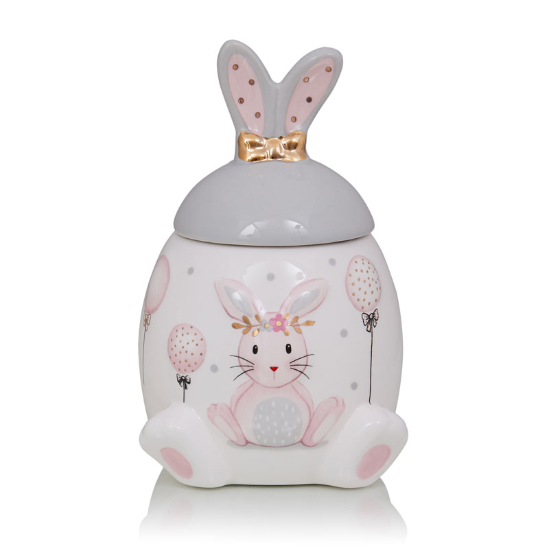 Ваза Kids Vase Bunny I Розовый пастельный Серый Ваза Kids Vase Bunny I Розовый пастельный Серый во Владивостоке | Loft Concept