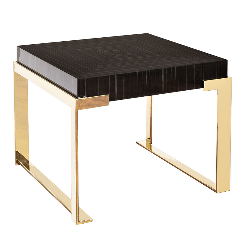 Приставной стол Mercer Golden Geometry Коричневый Глянцевое золото Приставной стол Mercer Golden Geometry Коричневый Глянцевое золото во Владивостоке | Loft Concept
