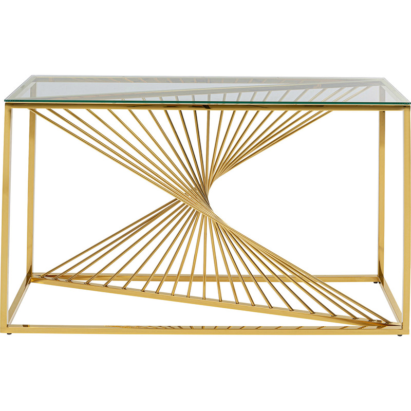 Консоль Golden Whirl with glass surface Золотой Консоль Golden Whirl with glass surface Золотой во Владивостоке | Loft Concept