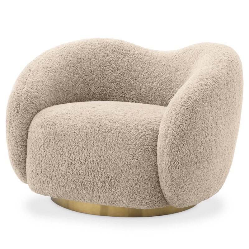 Кресло Eichholtz Swivel Chair Diego Песочный Латунь Кресло Eichholtz Swivel Chair Diego Песочный Латунь во Владивостоке | Loft Concept