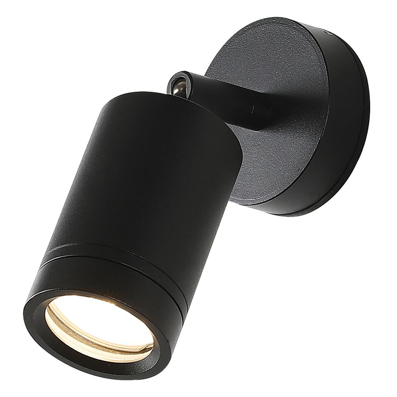 Уличное бра с поворотным спотом PLAIN LIGHT Черный Прозрачный Уличное бра с поворотным спотом PLAIN LIGHT Черный Прозрачный во Владивостоке | Loft Concept