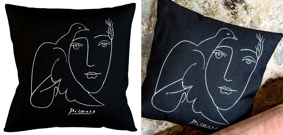 Декоративная подушка White Silhouette Dove Pillow Декоративная подушка White Silhouette Dove Pillow - Loft-Concept во Владивостоке