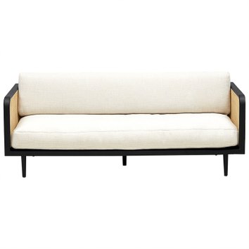 Диван Rattan Decor Sofa and Black ivory ( слоновая кость ) Черный Диван Rattan Decor Sofa and Black ivory ( слоновая кость ) Черный во Владивостоке | Loft Concept