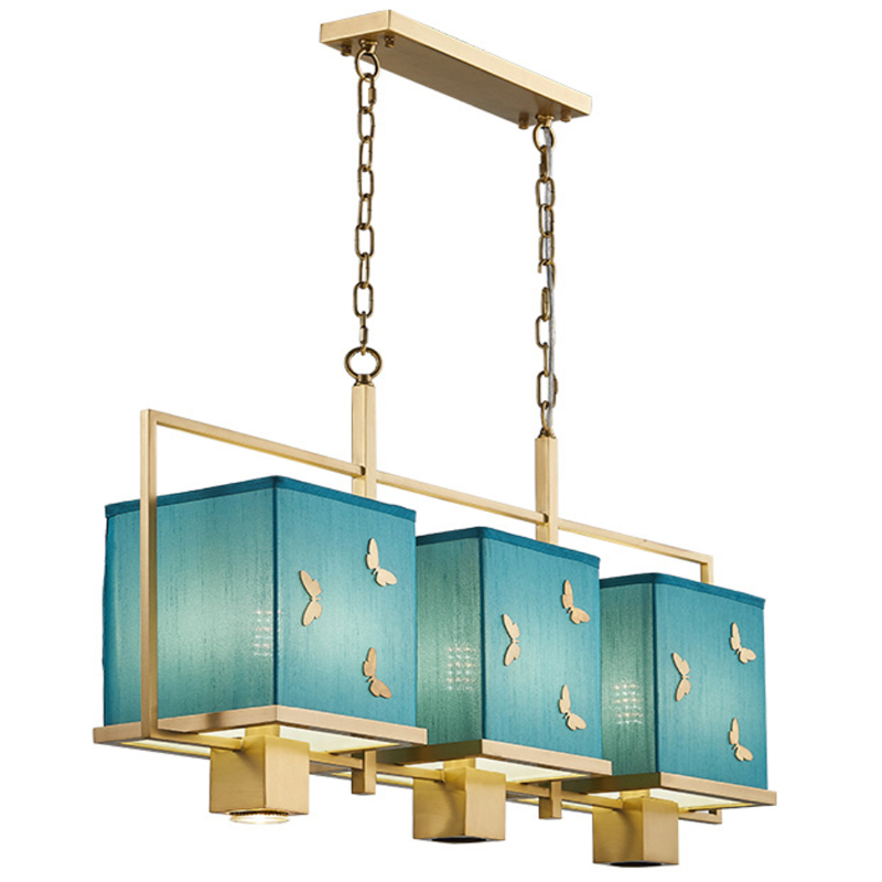 Люстра с бабочками Butterflies Blue Background Chandelier Латунь Бирюзовый Люстра с бабочками Butterflies Blue Background Chandelier Латунь Бирюзовый во Владивостоке | Loft Concept
