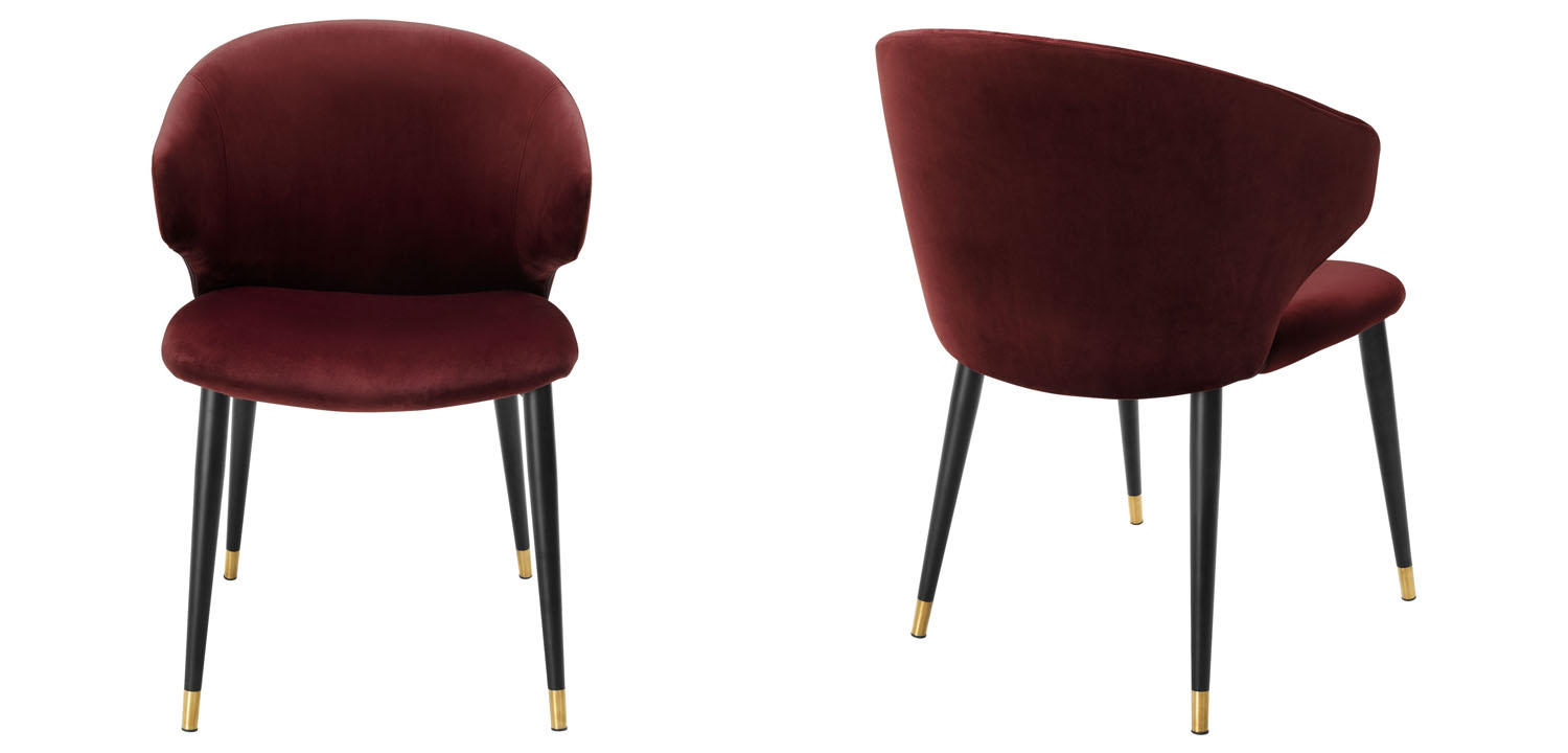 Стул Eichholtz DINING CHAIR VOLANTE burgundy - фото