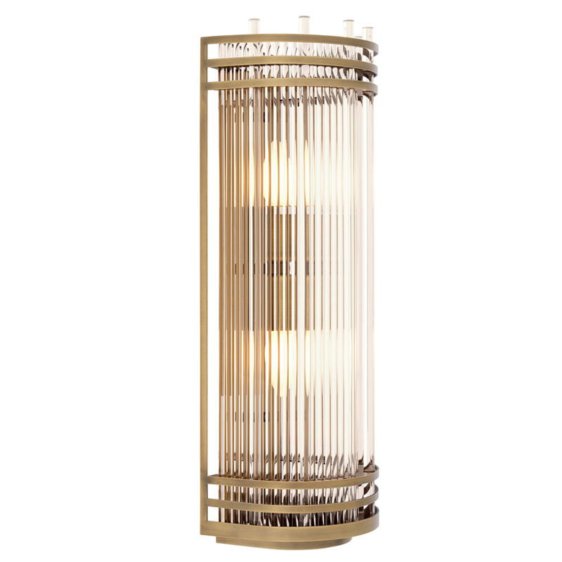 Бра Eichholtz Wall Lamp Gulf L Brass Латунь Античная полированная Прозрачный Бра Eichholtz Wall Lamp Gulf L Brass Латунь Античная полированная Прозрачный во Владивостоке | Loft Concept