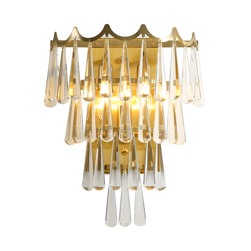 Бра Falling Drops Wall Lamp Латунь Прозрачный во Владивостоке | Loft Concept 