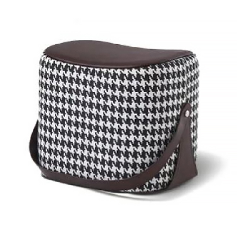 Пуф Langtry Pouf Black & White Коричневый Черно-белый Пуф Langtry Pouf Black & White Коричневый Черно-белый во Владивостоке | Loft Concept