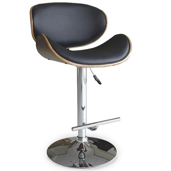 Барный стул Lounge Bar Stool черный Черный Хром Барный стул Lounge Bar Stool черный Черный Хром во Владивостоке | Loft Concept