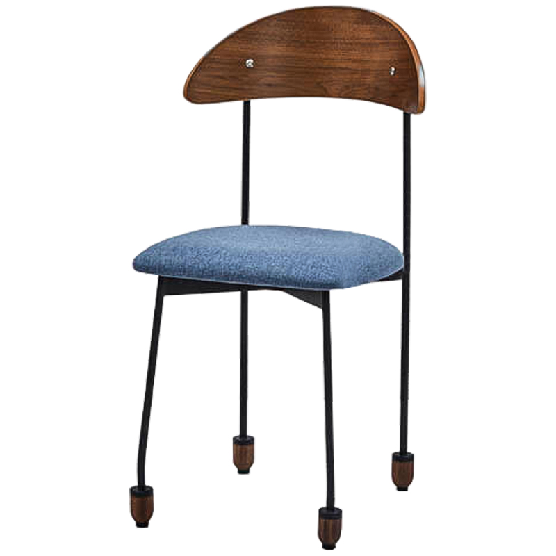 Стул Comhall Stool Коричневый Черный Светло-синий Стул Comhall Stool Коричневый Черный Светло-синий во Владивостоке | Loft Concept