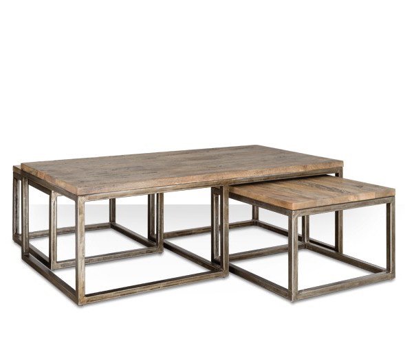 Журнальный стол Industrial Metal Rust Triple Table Журнальный стол Industrial Metal Rust Triple Table во Владивостоке | Loft Concept