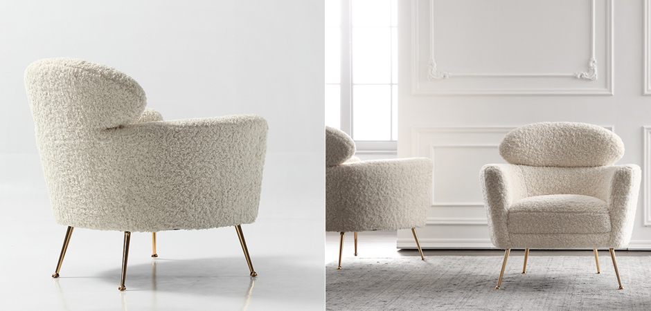 Кресло Milk Boucle Chair - фото №2