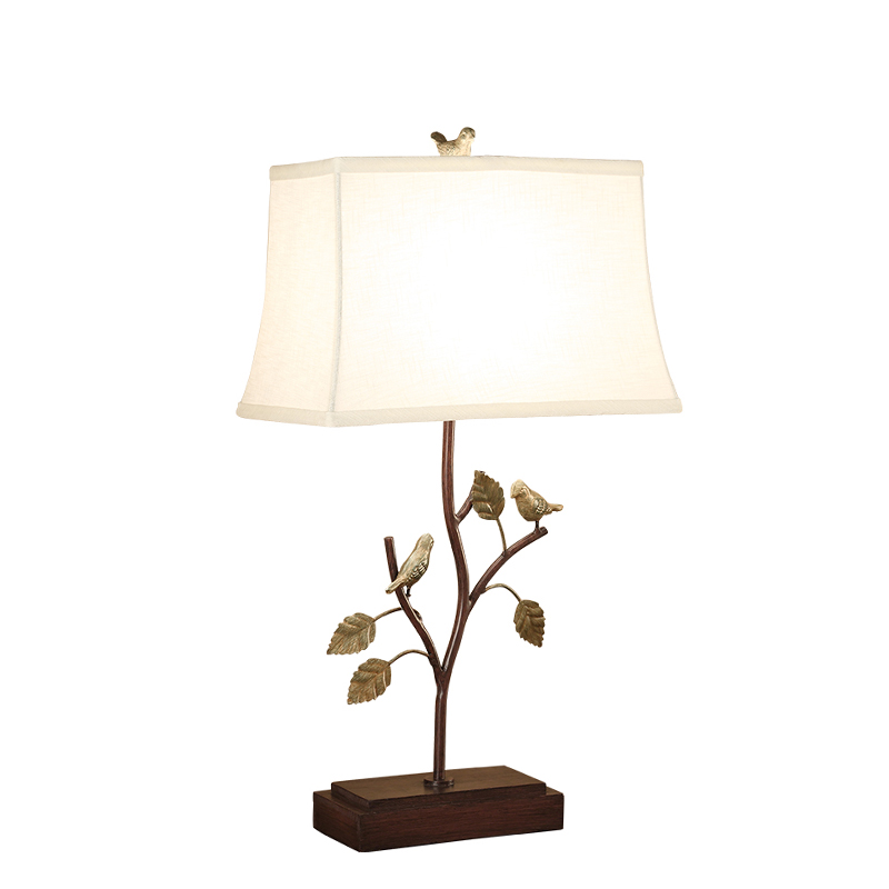 Настольная лампа Bird Talk Table lamp Белый Коричневый Латунь во Владивостоке | Loft Concept 