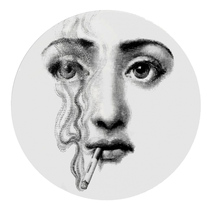 Декоративная тарелка Fornasetti 081 Черный Декоративная тарелка Fornasetti 081 Черный во Владивостоке | Loft Concept