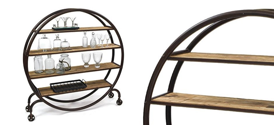 Стеллаж Industrial Metal Round Bookshelf Стеллаж Industrial Metal Round Bookshelf - Loft-Concept во Владивостоке