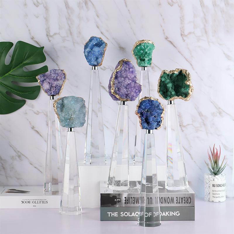 Статуэтка Druse Statuette Прозрачный Violet Dusk ( фиолетовый сумрак ) Синий Голубой пастельный Статуэтка Druse Statuette Прозрачный Violet Dusk ( фиолетовый сумрак ) Синий Голубой пастельный во Владивостоке | Loft Concept