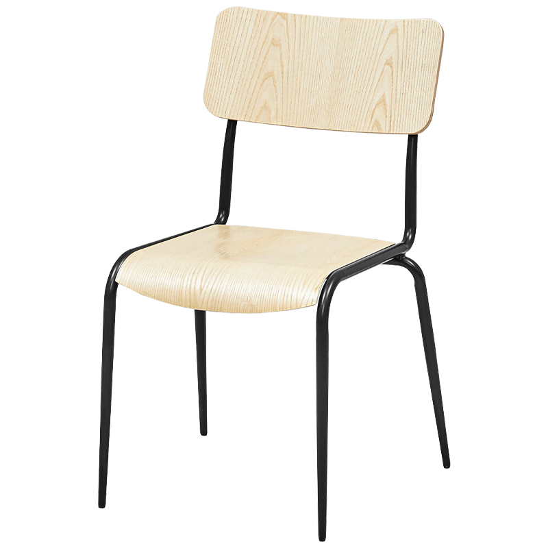 Стул Joshua Loft Stool light Древесина Черный Стул Joshua Loft Stool light Древесина Черный во Владивостоке | Loft Concept