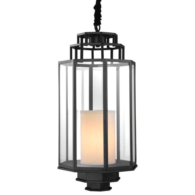 Люстра Lantern Monticello M Черный Прозрачное Стекло Кремовый Люстра Lantern Monticello M Черный Прозрачное Стекло Кремовый во Владивостоке | Loft Concept