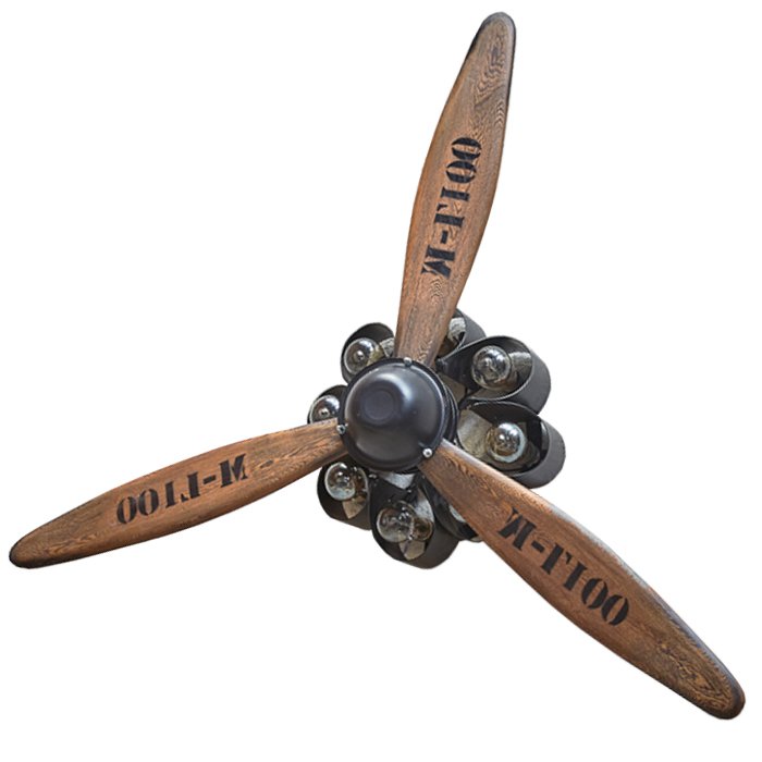 Бра пропеллер Wood Propeller Wall Lamp Графит Дуб темный Бра пропеллер Wood Propeller Wall Lamp Графит Дуб темный во Владивостоке | Loft Concept