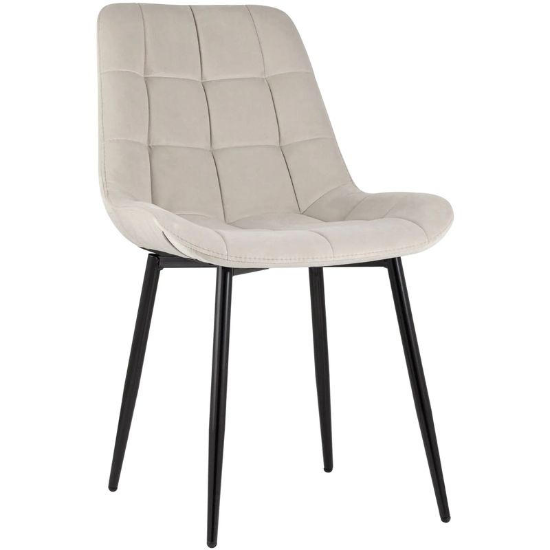Стул NANCY Chair Молочный Цвет Черные Ножки Молочный Черный Стул NANCY Chair Молочный Цвет Черные Ножки Молочный Черный во Владивостоке | Loft Concept