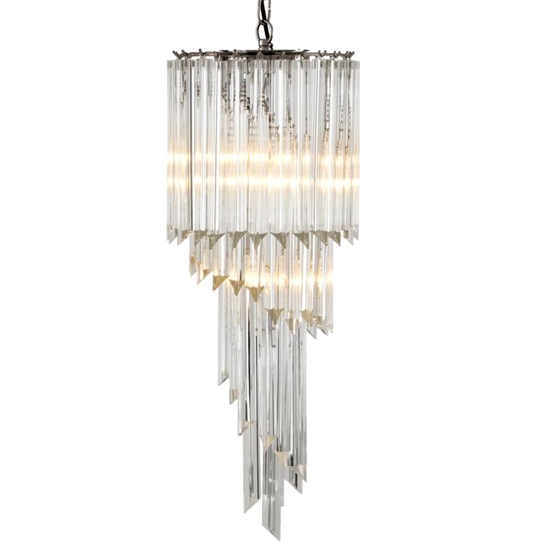 Люстра Chandelier Marino Никель Прозрачный (Transparent) Люстра Chandelier Marino Никель Прозрачный (Transparent) во Владивостоке | Loft Concept
