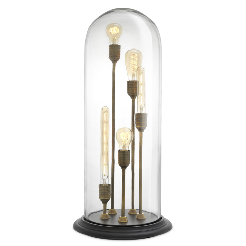 Настольная лампа Eichholtz Table Lamp Opus Черный Винтажная латунь Прозрачный Настольная лампа Eichholtz Table Lamp Opus Черный Винтажная латунь Прозрачный во Владивостоке | Loft Concept