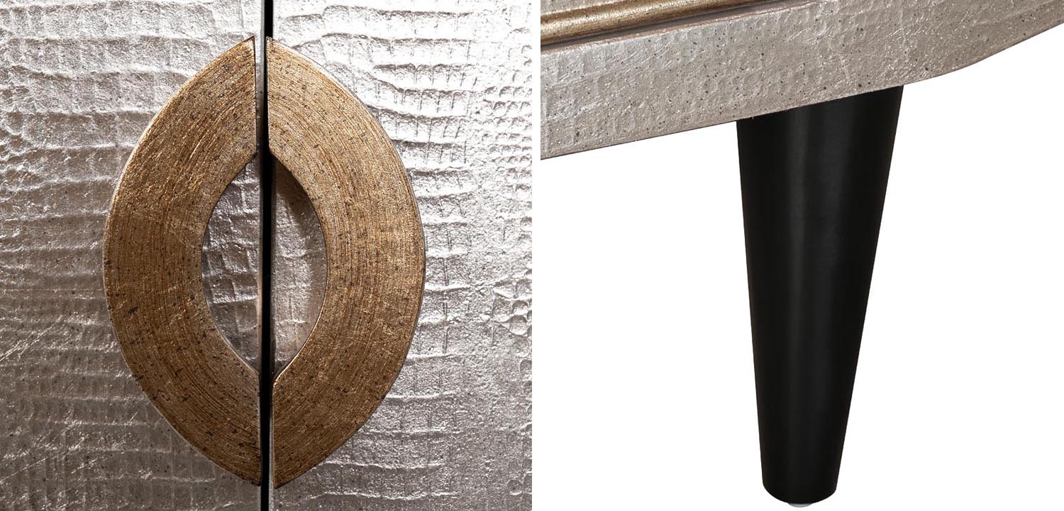 Комод с гранитной столешницей Renold silver Серебристый - фото №3