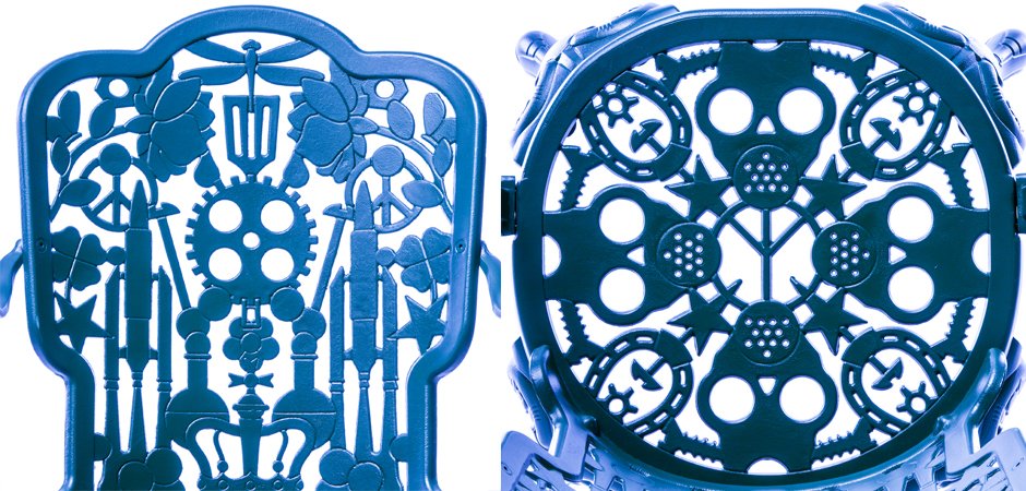 Стул Seletti Industry Collection ALUMINIUM ARMCHAIR – SKY BLUE - фото №2